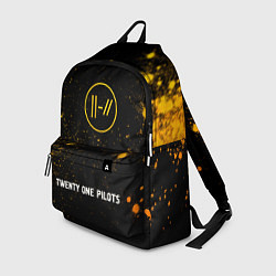 Рюкзак Twenty One Pilots - gold gradient по-центру, цвет: 3D-принт