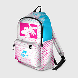 Рюкзак Limp Bizkit neon gradient style по-центру, цвет: 3D-принт