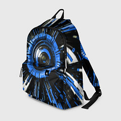 Рюкзак Чёрно-синяя сфера киберпанк, цвет: 3D-принт