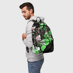 Рюкзак Чёрно-зелёный камень, цвет: 3D-принт — фото 2