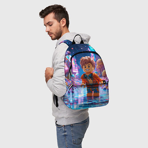 Рюкзак Roblox в неоновом городе / 3D-принт – фото 5