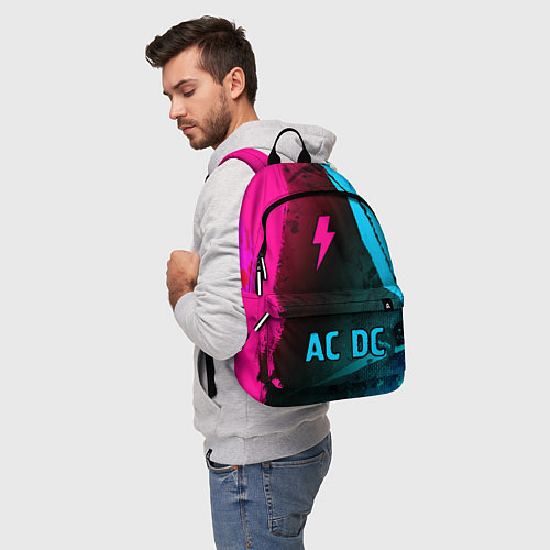 Рюкзак AC DC - neon gradient по-центру / 3D-принт – фото 5