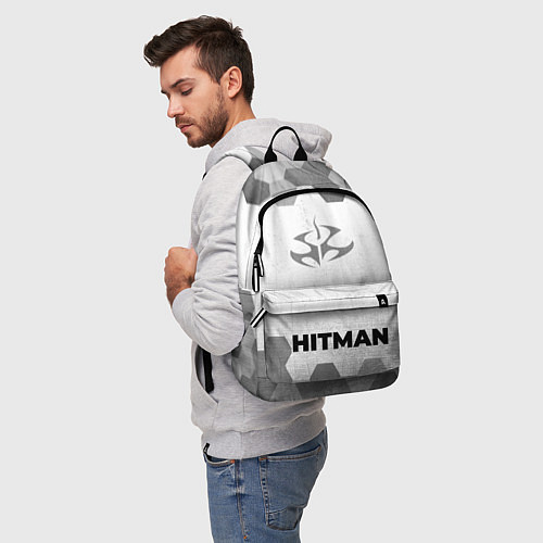 Рюкзак Hitman - white gradient по-центру / 3D-принт – фото 5