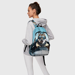 Рюкзак Волк авиатор, цвет: 3D-принт — фото 2