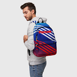 Рюкзак Россия на фоне цветов флага, цвет: 3D-принт — фото 2