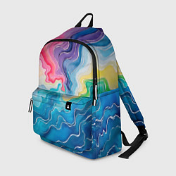 Рюкзак Абстрактные волны в мраморном стиле, цвет: 3D-принт