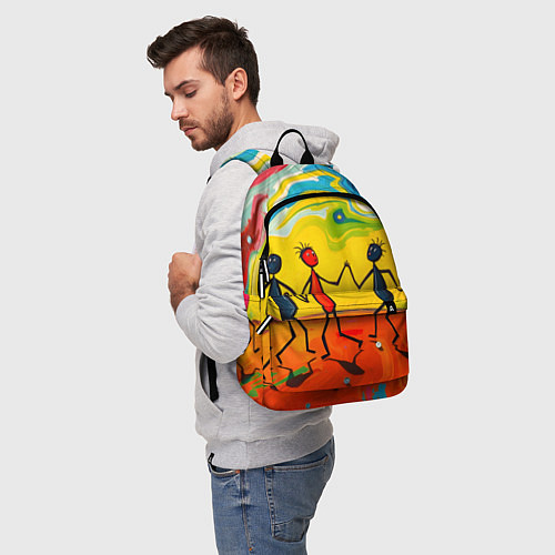 Рюкзак Дружба человечков / 3D-принт – фото 5
