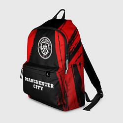 Рюкзак Manchester City - red gradient по-центру, цвет: 3D-принт