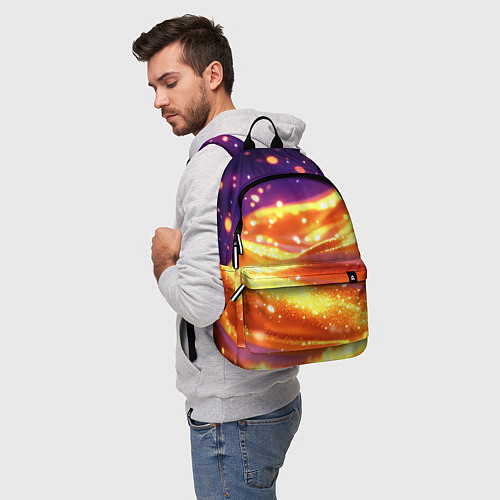 Рюкзак Золотая волнистая текстура / 3D-принт – фото 5