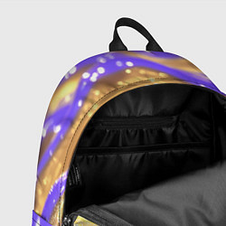 Рюкзак Фиолетово-золотая жидкая текстура, цвет: 3D-принт — фото 2