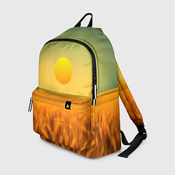 Рюкзак Закат над пшеничным полем, цвет: 3D-принт