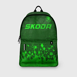 Рюкзак Skoda - green gradient посередине, цвет: 3D-принт — фото 2