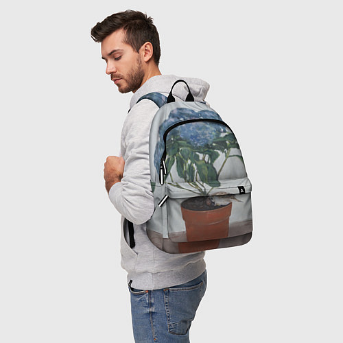 Рюкзак Спящий воробушек на гортензии / 3D-принт – фото 5