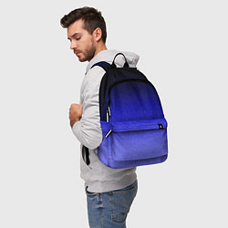 Рюкзак Градиент индиго из чёрно в синий текстура крошка, цвет: 3D-принт — фото 2