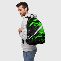 Рюкзак Color black and green, цвет: 3D-принт — фото 2