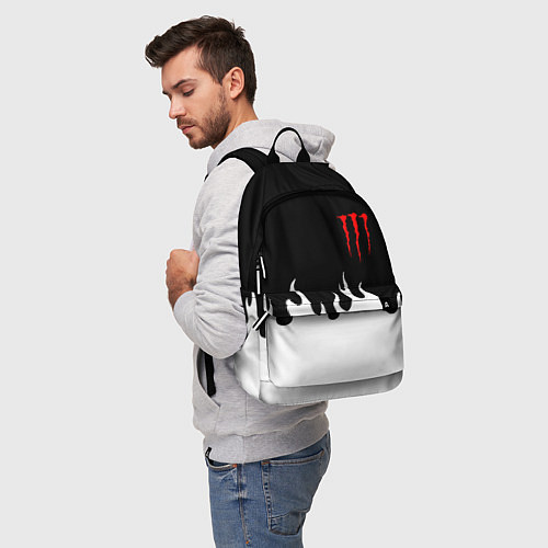 Рюкзак Monster energy red logo / 3D-принт – фото 5