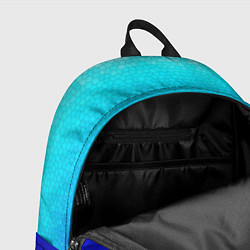Рюкзак Градиент мозаика из голубого в чёрный, цвет: 3D-принт — фото 2