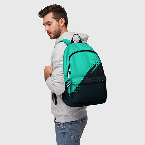 Рюкзак Color black light blue / 3D-принт – фото 5
