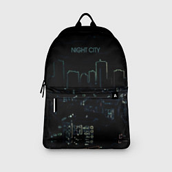 Рюкзак Night city чёрный стилизованный, цвет: 3D-принт — фото 2