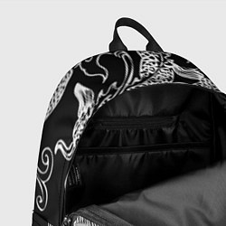 Рюкзак Белый дракон на черном, цвет: 3D-принт — фото 2