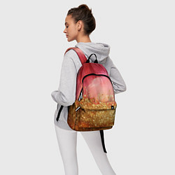 Рюкзак Золотая пыльца на розовой текстуре, цвет: 3D-принт — фото 2