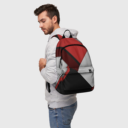 Рюкзак Color black red grey / 3D-принт – фото 5