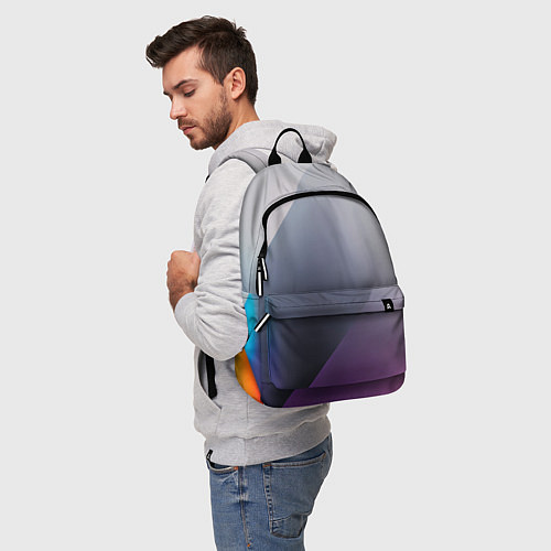 Рюкзак Color grey with stripes / 3D-принт – фото 5