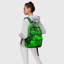 Рюкзак GTA 6 - green gradient посередине, цвет: 3D-принт — фото 2