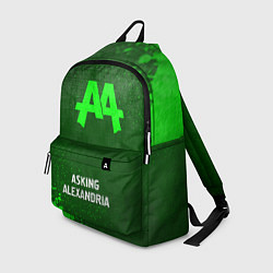 Рюкзак Asking Alexandria - green gradient по-центру, цвет: 3D-принт