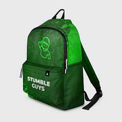 Рюкзак Stumble Guys - green gradient по-центру, цвет: 3D-принт