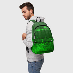 Рюкзак Chevrolet - green gradient посередине, цвет: 3D-принт — фото 2