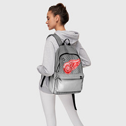 Рюкзак Детройт Ред Уингз - геометрический градиент, цвет: 3D-принт — фото 2