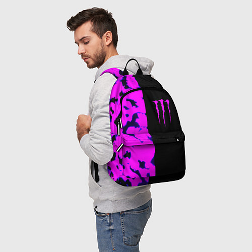 Рюкзак Monster energy neon camo / 3D-принт – фото 5