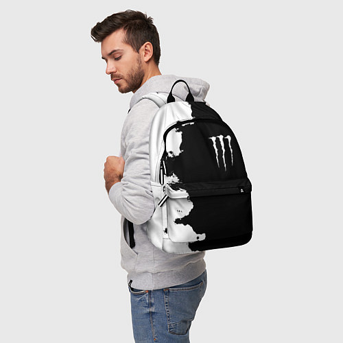 Рюкзак Monster energy краски белые / 3D-принт – фото 5