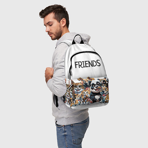 Рюкзак Котенок щенок и панда друзья / 3D-принт – фото 5
