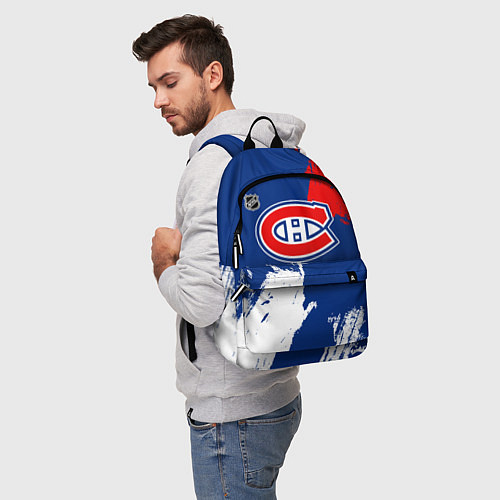 Рюкзак Монреаль Канадиенс - брызги краски / 3D-принт – фото 5