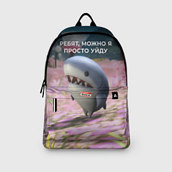 Рюкзак Ребят, можно я просто уйду - забавная акула Вика, цвет: 3D-принт — фото 2