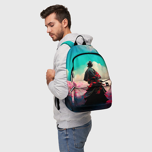 Рюкзак Самурай и сакура / 3D-принт – фото 5