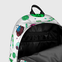 Рюкзак Halloween light green pumpkin - паттерн, цвет: 3D-принт — фото 2