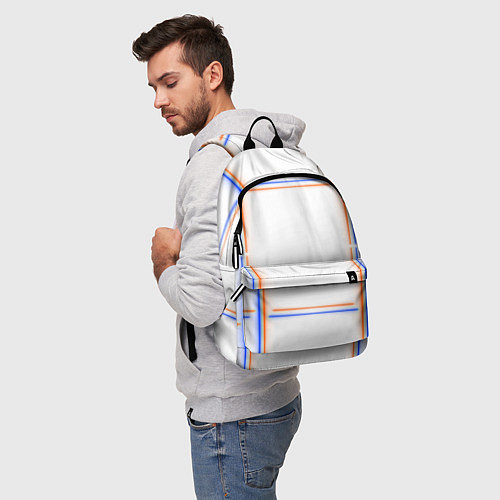 Рюкзак Neon white orange blue / 3D-принт – фото 5