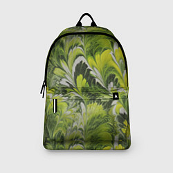 Рюкзак Мраморный абстрактный паттерн - зеленые и желтые о, цвет: 3D-принт — фото 2