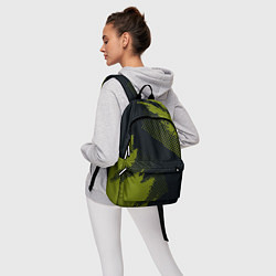 Рюкзак Абстрактная текстура в зеленом, цвет: 3D-принт — фото 2