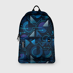 Рюкзак Футуристическая сине-фиолетовая абстракция с хакер, цвет: 3D-принт — фото 2
