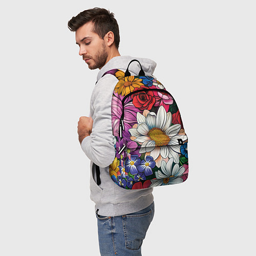 Рюкзак Крупные цветы / 3D-принт – фото 5