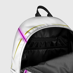 Рюкзак Color white pink yellow stripes, цвет: 3D-принт — фото 2