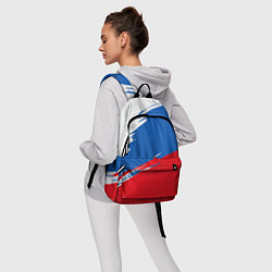 Рюкзак Белый Синий Красный, цвет: 3D-принт — фото 2
