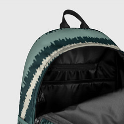 Рюкзак Полосы зигзагообразные зеленые, цвет: 3D-принт — фото 2