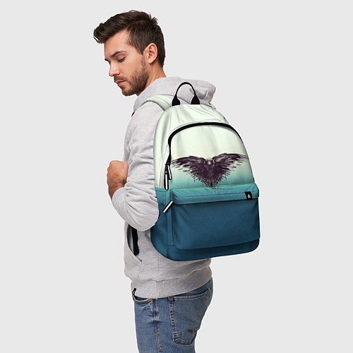 Рюкзак Черный ворон - градиент / 3D-принт – фото 5