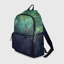 Рюкзак Абстракция - dark purple splashes on emerald color, цвет: 3D-принт