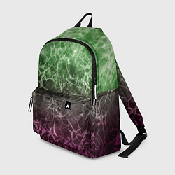 Рюкзак Абстракция - white cobweb on a green-purple backgr, цвет: 3D-принт